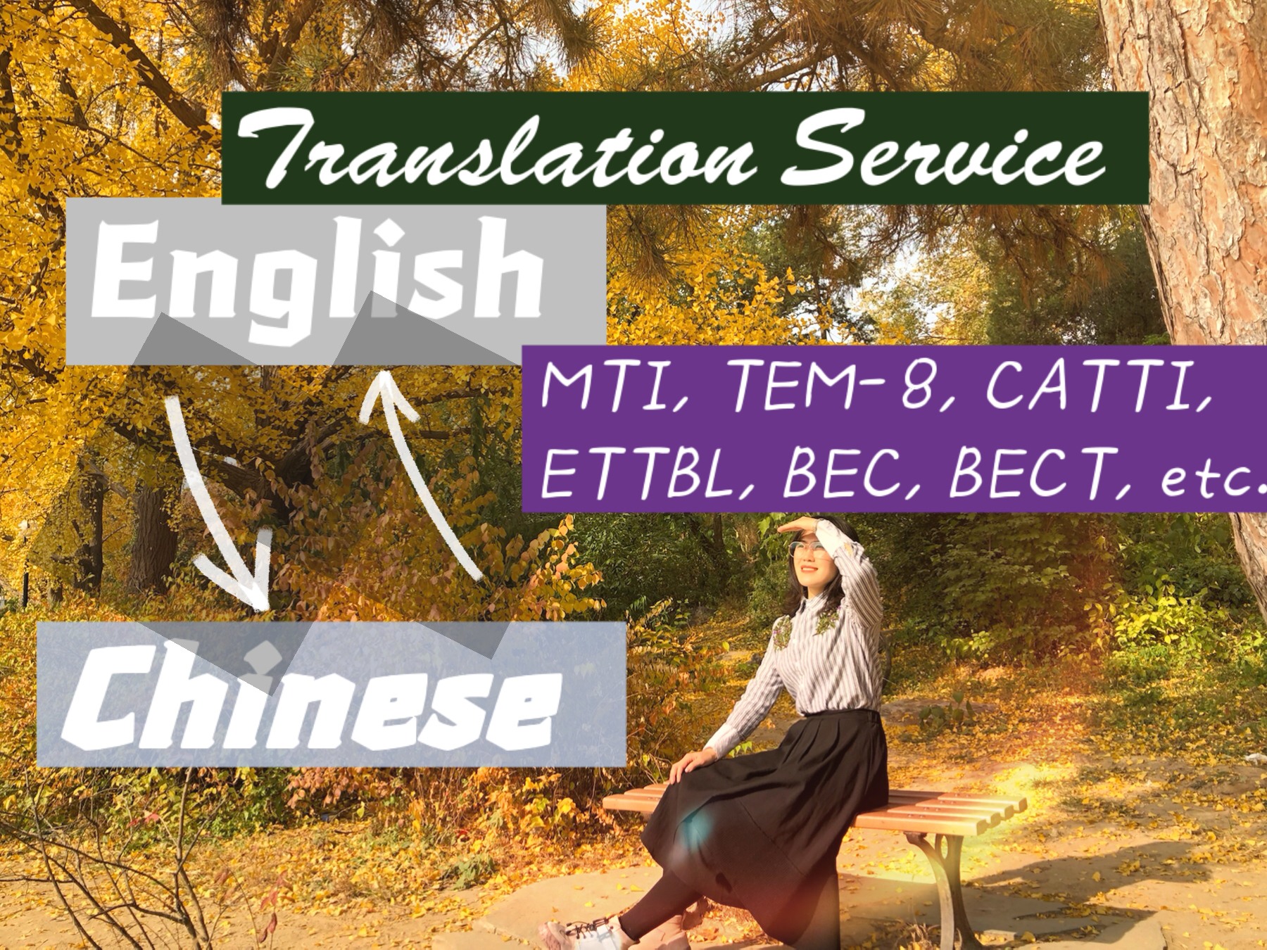 我可以完成不同种文学类型的英中/中英文档翻译