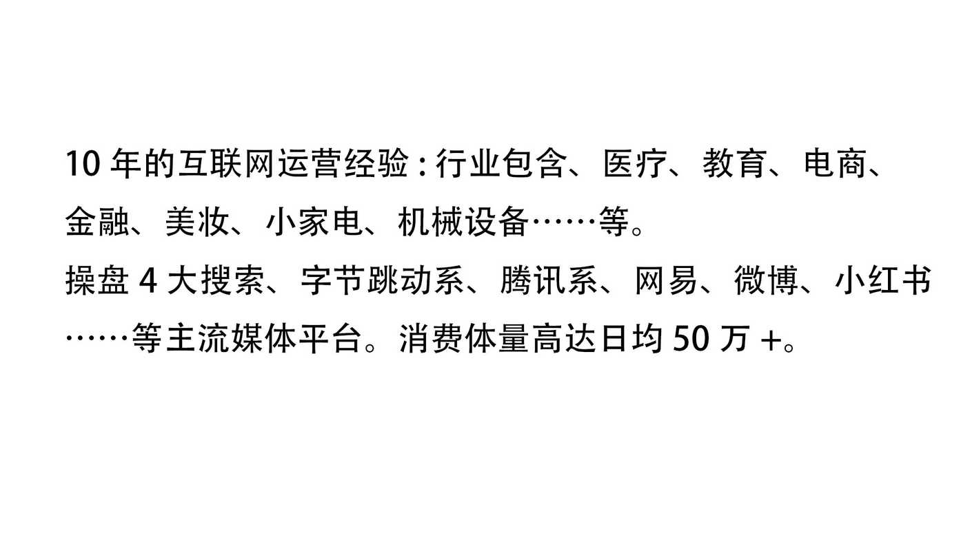 我可以全渠道国内外广告投放sem搜索+信息流 累计广告消费3个亿