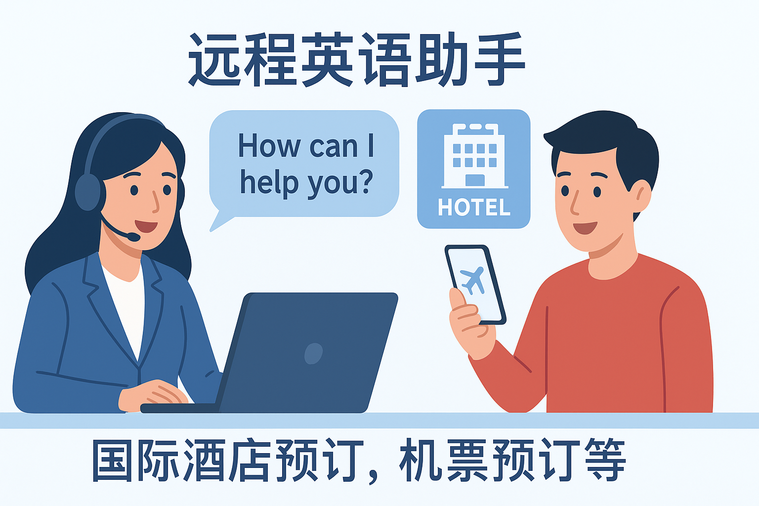 我可以提供私人远程英语助手 | 机票/酒店/英语导游/社媒运营10分钟