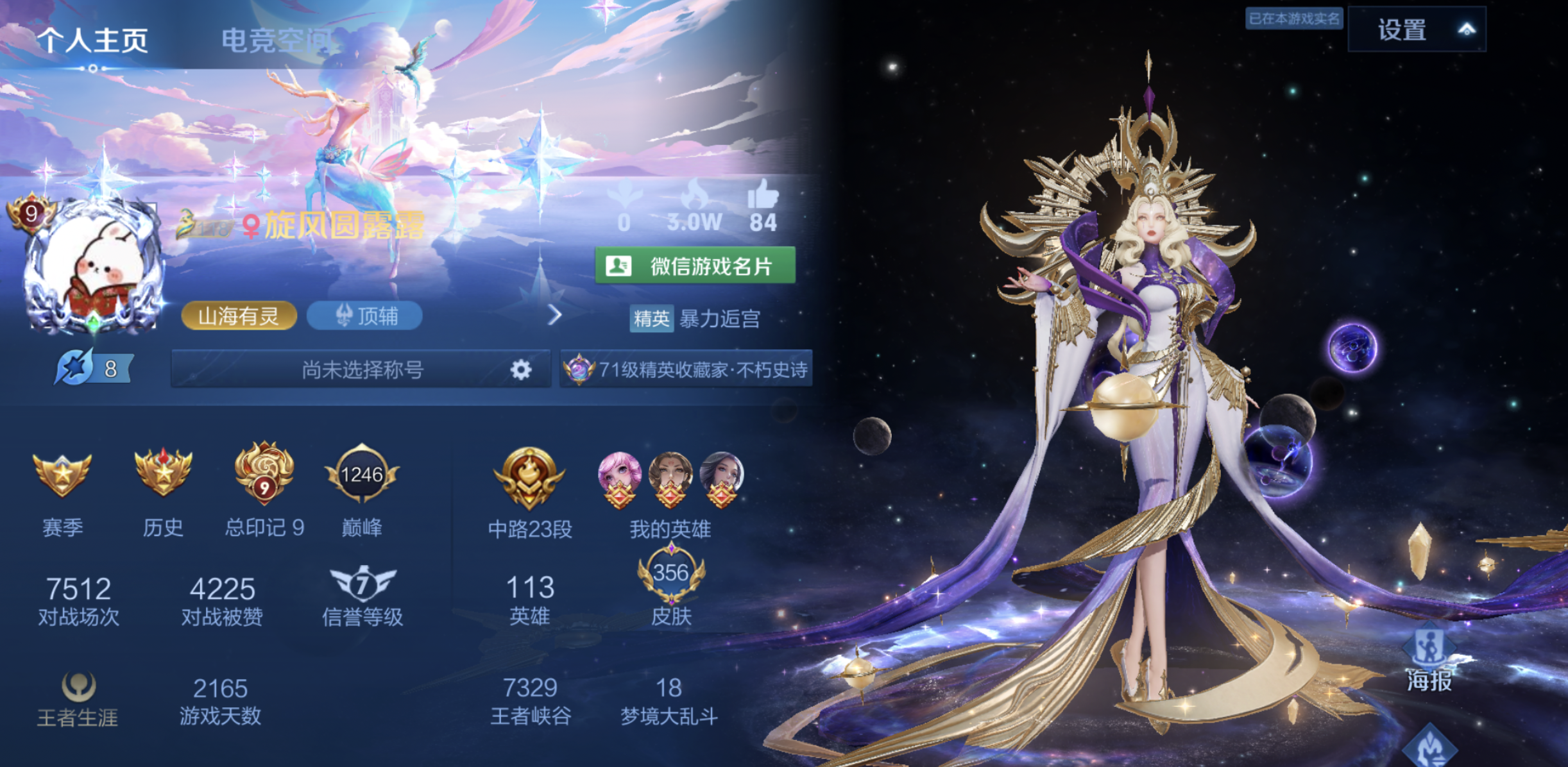 我可以王者荣耀陪你游戏上分（专业辅助➕专业法师），陪你聊天1小时哦