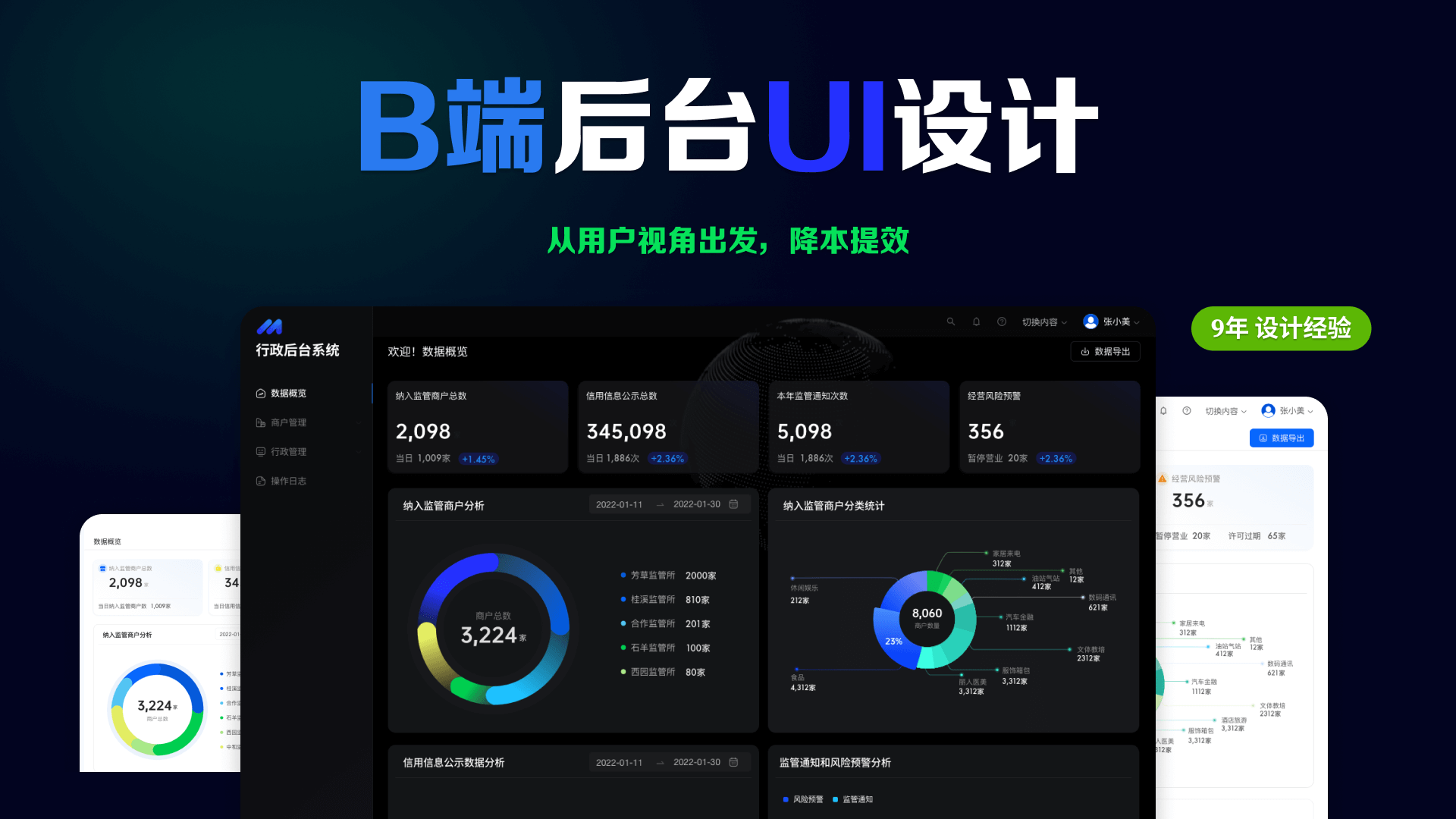 我可以完成一套B端后台管理界面，符合降本提效的操作需求
