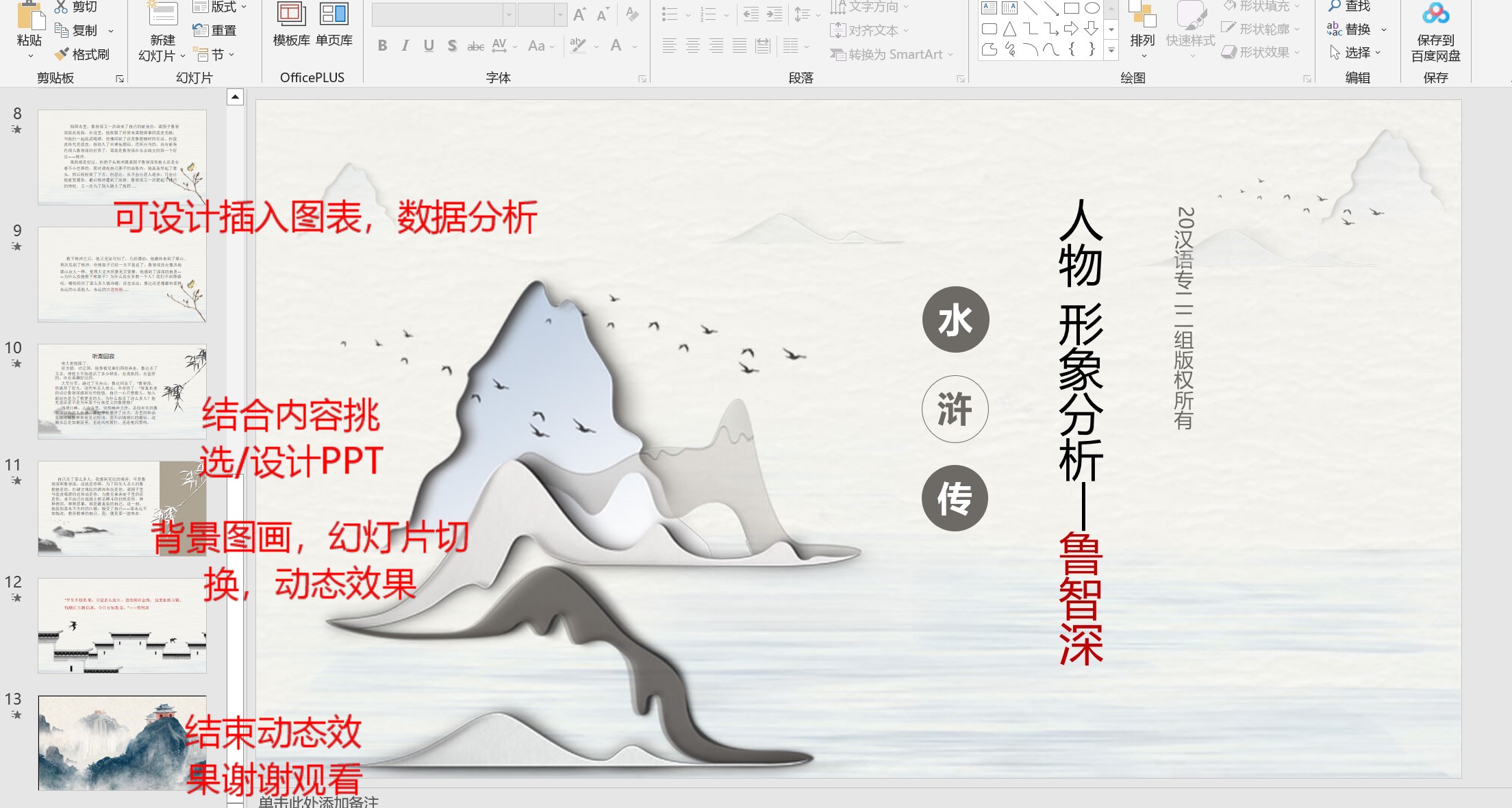 我可以美化或设计PPT，将您的想个法或者文档，设计成一个PPT /为您定者设计PPT模板