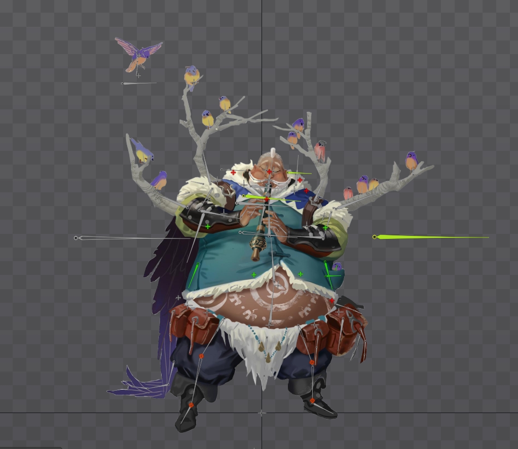 我可以完成一套spine动画的设计制作与配合程序做输出