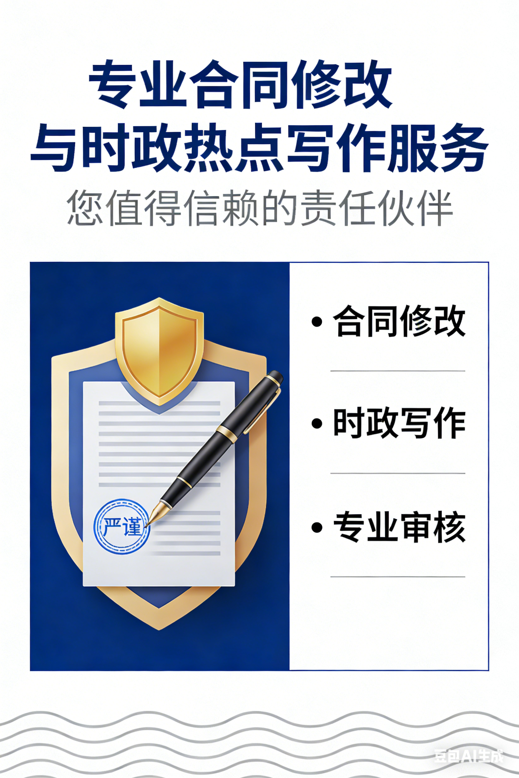 我可以审核合同、撰写1000字时政热点类小文章