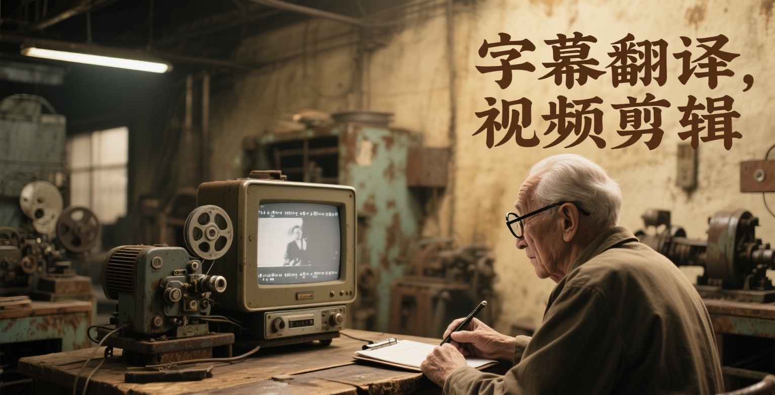 我可以完成一段视频剪辑，或者字幕翻译