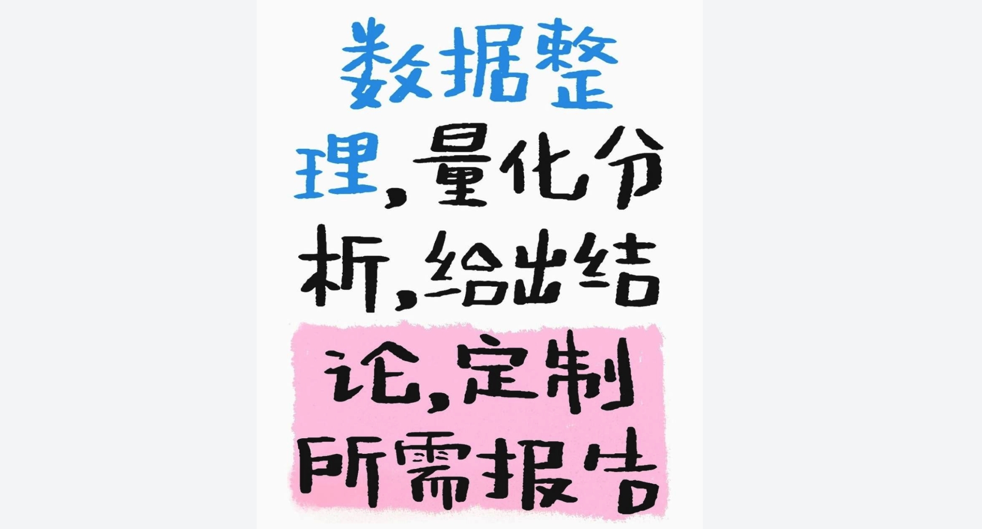 我可以完成一组大量数据分析，输出图表及结论与建议