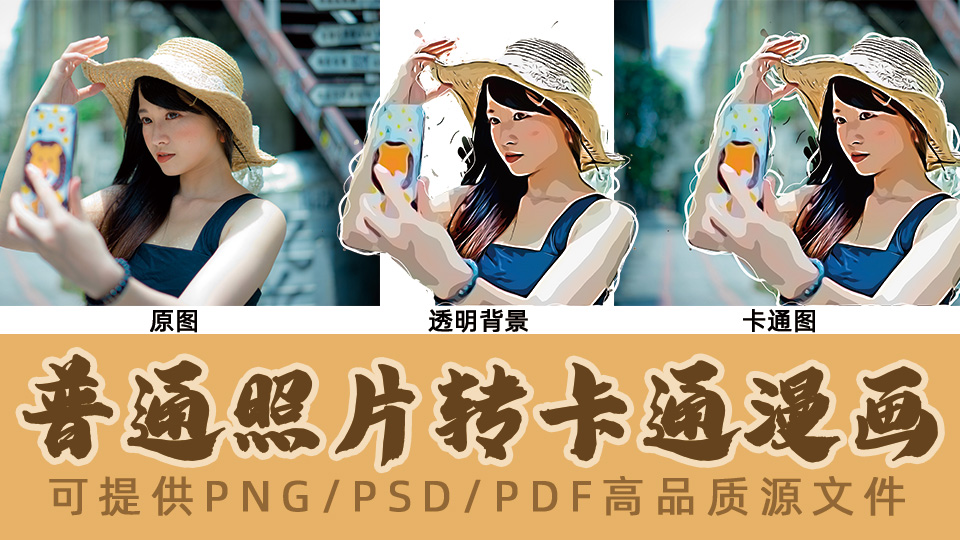 我可以将1张普通照片转高质量卡通漫画效果