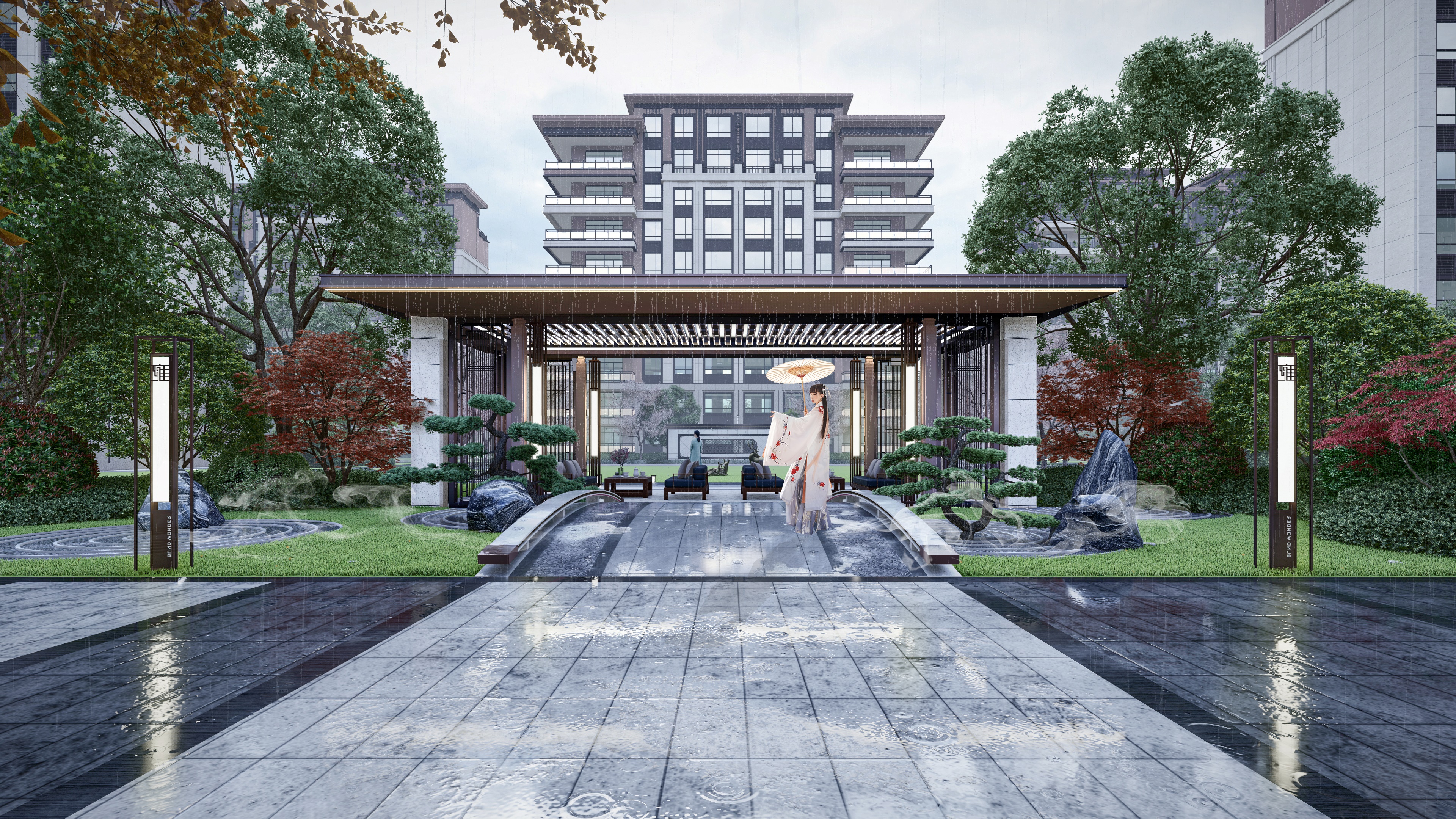 我可以建模su一套 出ens效果图