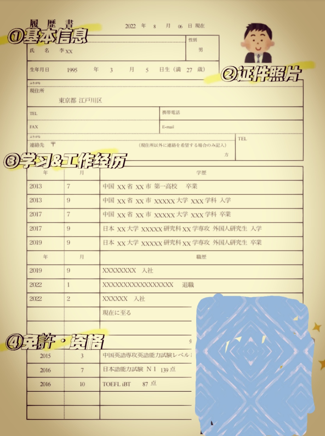 我可以做一份日语求职简历以及面试辅导