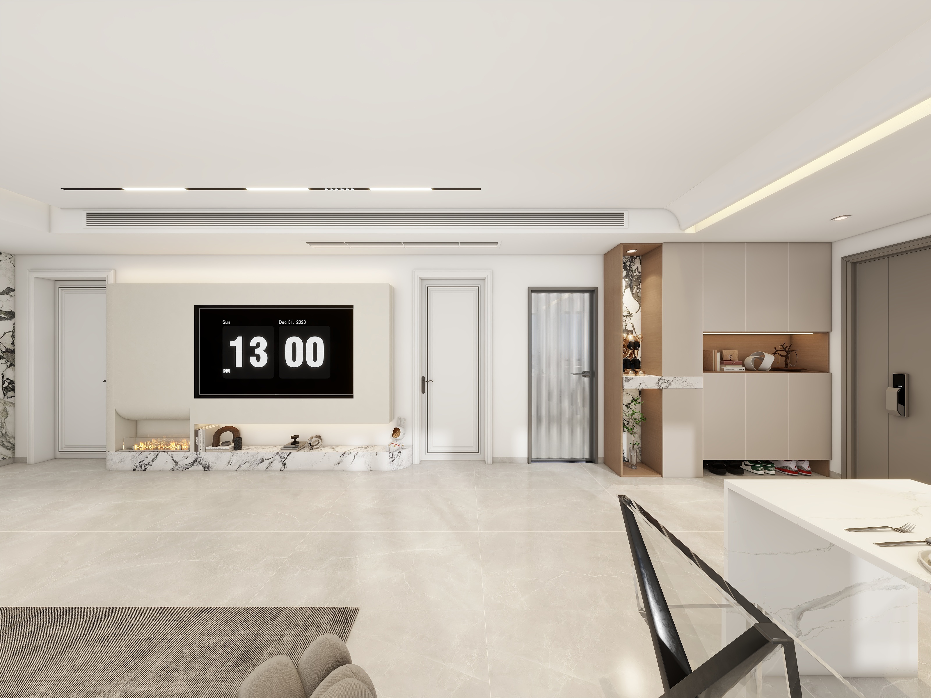 我可以完成一套CAD施工图，家装工装的室内效果图