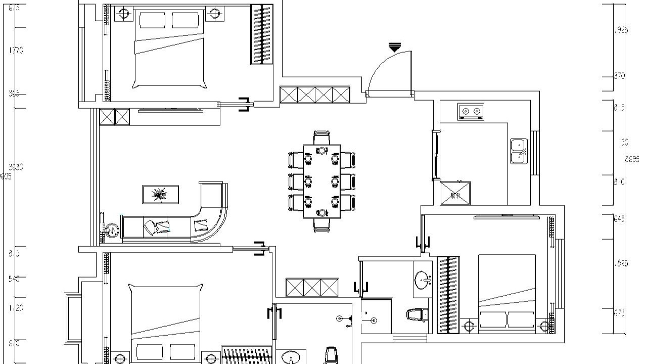 我可以7天内做一套室内CAD施工图/2天内做一套SU模型