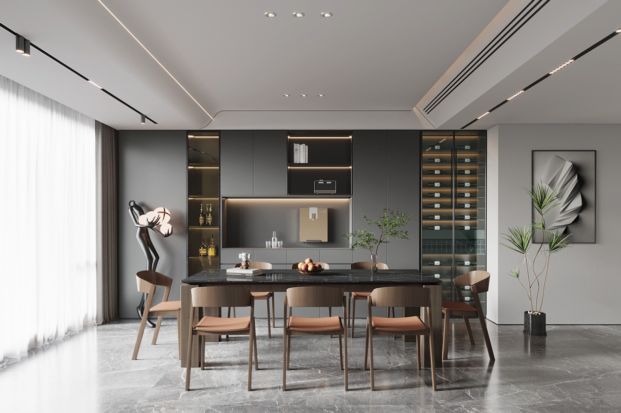 我可以画一套三房两厅的室内效果图