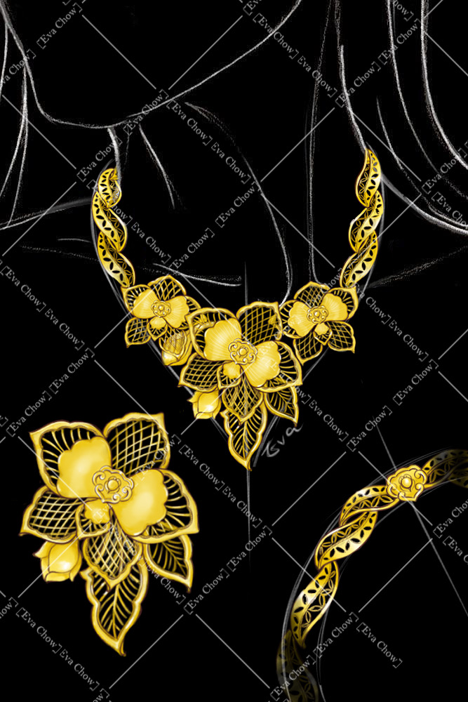 我可以完成珠宝平面设计，用ps或sai完成，简单款三天内完成