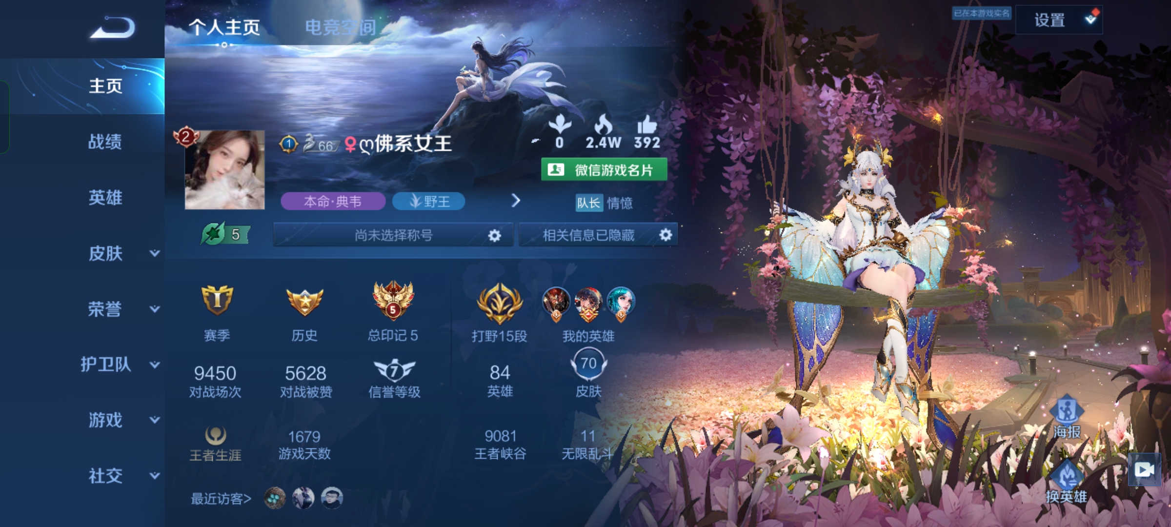 我可以王者排位陪玩（15把）帮你上王者，1直上分