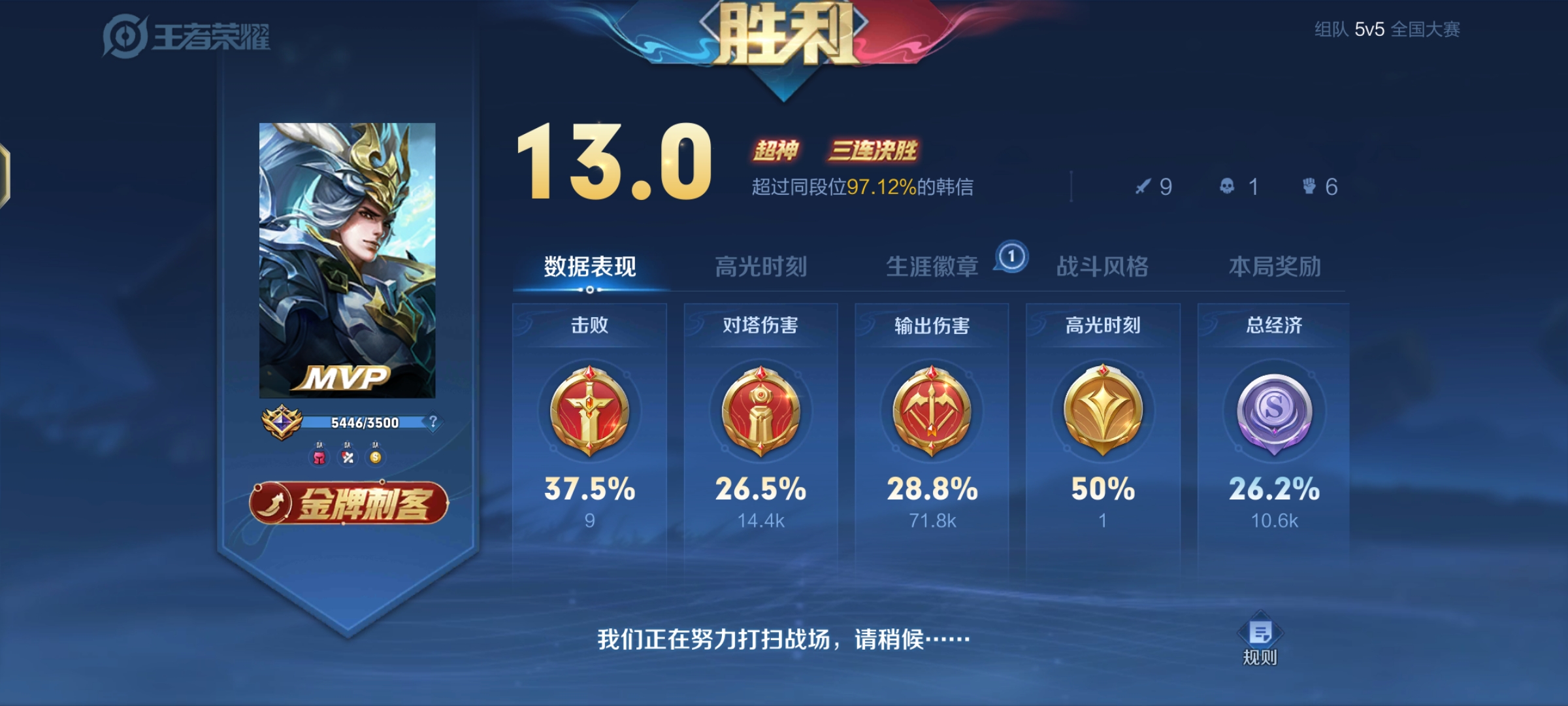 我可以在晚上陪你打3到4个小时王者荣耀全能补位专于打野，唠嗑