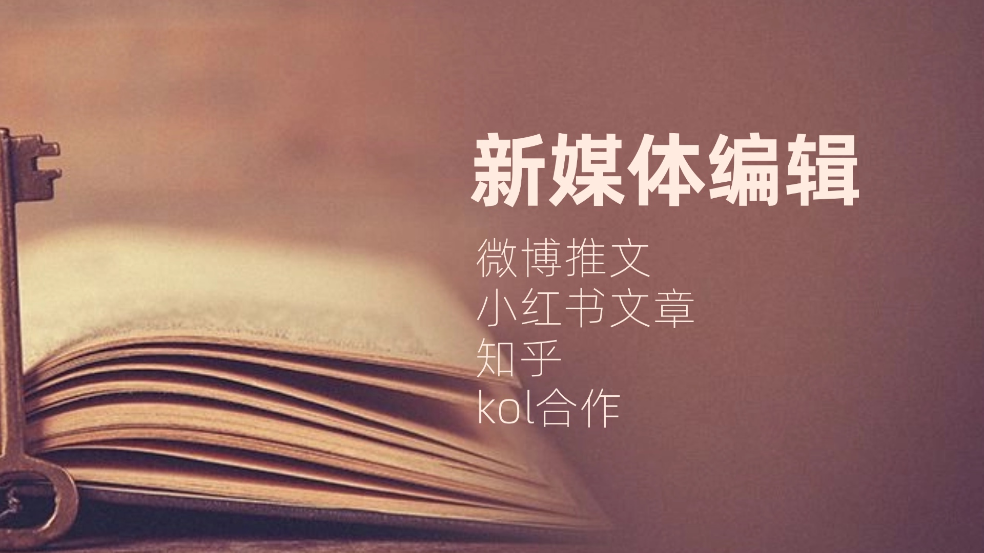 我可以完成300字的新媒体渠道的文案编写工作，以及各渠道kol合作推广业务，微博异业联合的活动