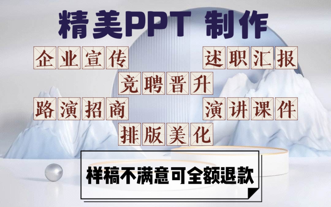 我可以做各种行业、各种类型的PPT，按页数，最多两天内完成
