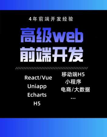 我可以100%完成网页/小程序的前端开发