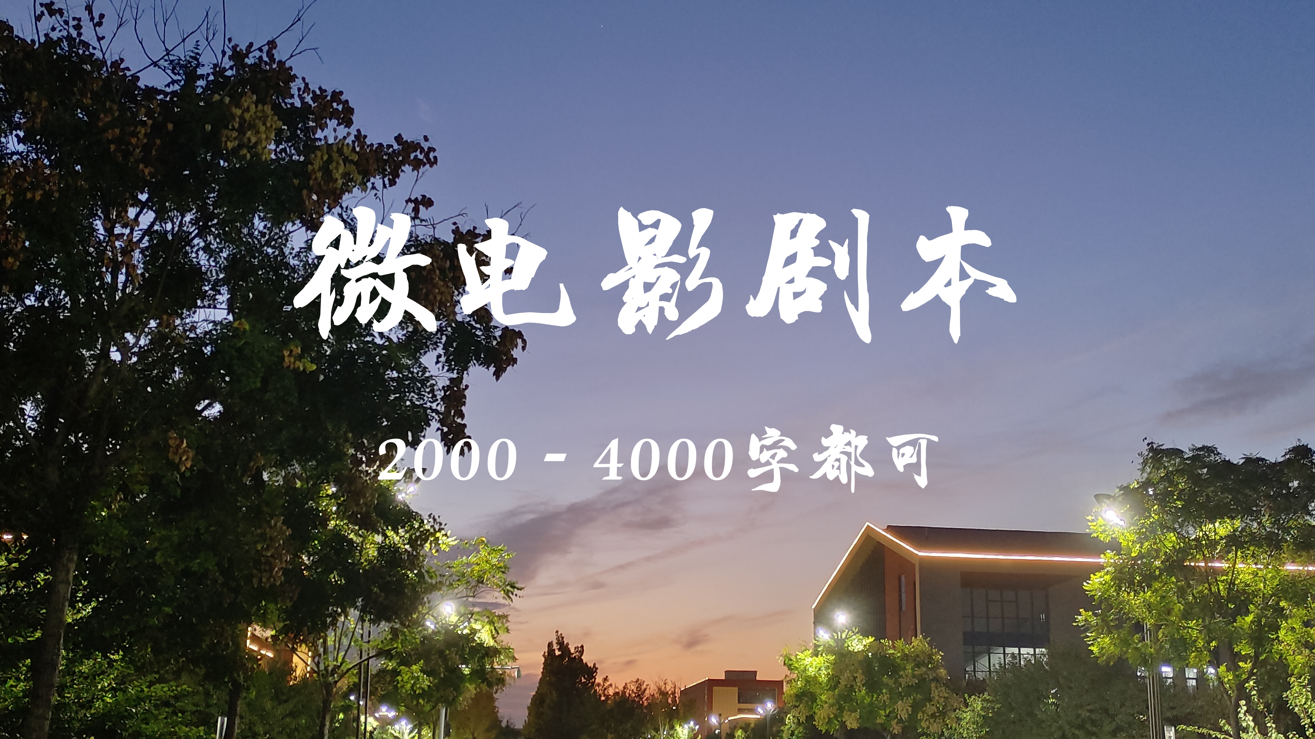 我可以完成3000字微电影剧本